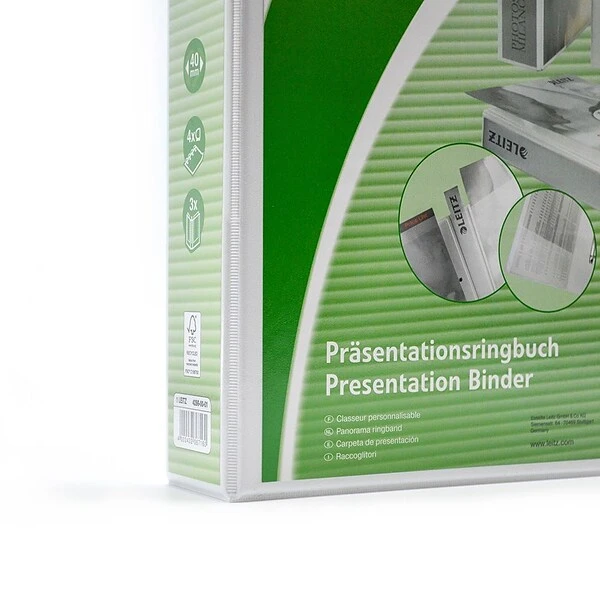 Leitz Premium 2.5" 4-Ring A4 Sized European View Binders, White, 4/Pack (4286PACK) 3 Leitz Premium 2.5" 4-Ring A4 Sized European View Binders, White, 4/Pack (4286PACK)