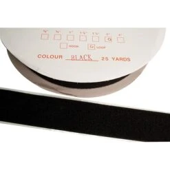 Velcro 2" Self-Adhesive Loop, 25 Yard Dispenser Box, Black