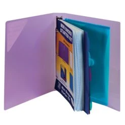 C-Line 1" 3-Ring Mini Binder With Organizers, Assorted Colors (CLI30100)