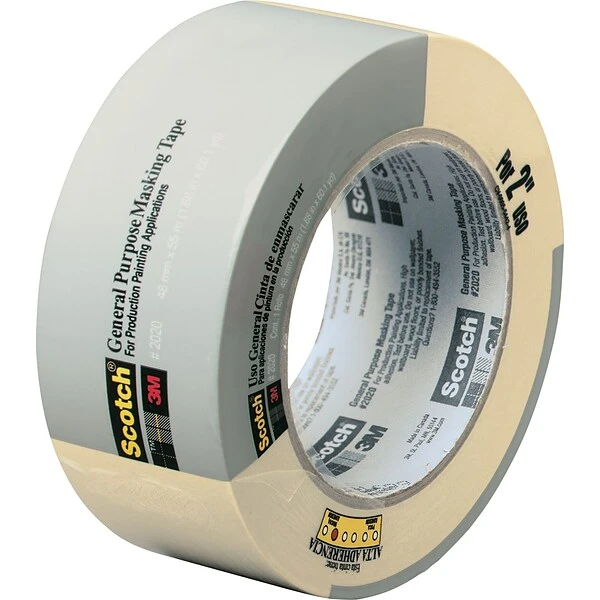 Scotch® Commercial-Grade Masking Tape For Production Painting, 1.88" X 60 Yds (2020-48A-BK) 3 Scotch® Commercial-Grade Masking Tape For Production Painting, 1.88" X 60 Yds (2020-48A-BK)