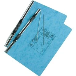 ACCO Presstex Hanging Data Binder, 14.88" X 8.5", 6" Capacity, Light Blue (54042)