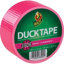 Duck Tape® Brand Duct Tape, Funky Flamingo X-Factor™, 1.88" X 15 Yards 5 Duck Tape® Brand Duct Tape, Funky Flamingo X-Factor™, 1.88" X 15 Yards -Scott Stationery Shop s0402892 s7