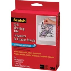 Scotch® Wall Mounting Tabs, 1/2x3/4", 480 Tabs
