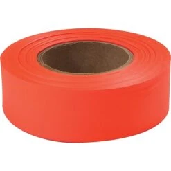 Empire® Level Flagging Tapes, Fluorescent Glo-Orange, 200' Length