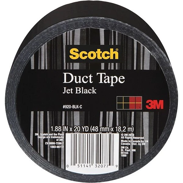 Scotch® Duct Tape, 1.88" X 20 Yds., Black (920-BLK-C) 3 Scotch® Duct Tape, 1.88" X 20 Yds., Black (920-BLK-C)