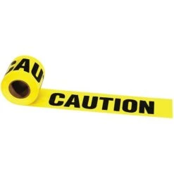 Irwin® Strait-line® 3"(W) X 1000'(L) X 2 Mil(T) Caution Construction Area Barrier Tape, Yellow/Black