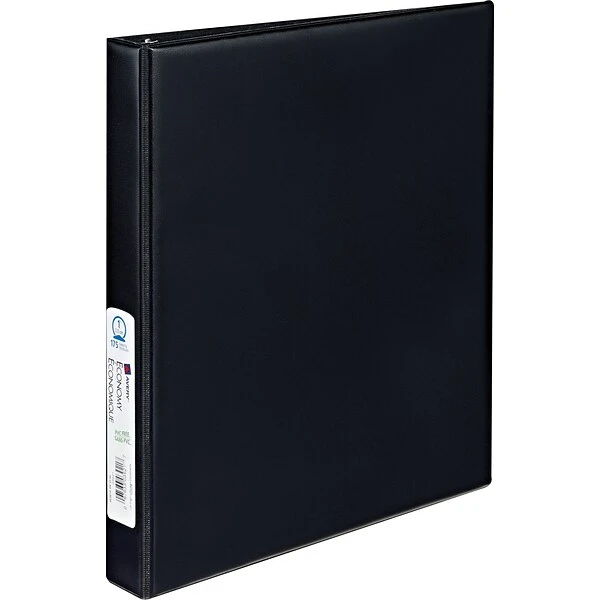 Avery Economy 1" 3-Ring Non-View Binder, Black, 12/Pack (03301CT) 4 Avery Economy 1" 3-Ring Non-View Binder, Black, 12/Pack (03301CT) - Image 2