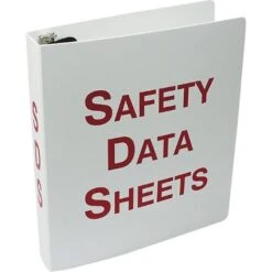 Accuform Safety Data Sheets 3" 3-Ring A4 Binders, Red/White (ZRS640)