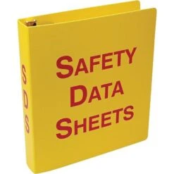 Accuform Safety Data Sheets 2 1/2" 3-Ring A4 Binders, Red/Yellow (ZRS642)