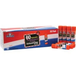 Elmer's Disappearing Purple Washable Removable Glue Sticks, 0.24 Oz., Purple, 60/Pack (E503) -Scott Stationery Shop s0823261 s7