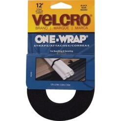 VELCRO® Velcro One Wrap 0.75 X 144" Hook And Loop Fastener Straps, Black (VEK90340)