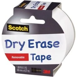 Scotch™ Dry EraseTape, 1.88" X 5 Yds. (1905R-DE-WHT)