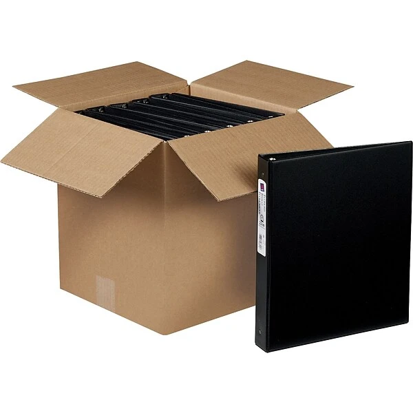 Avery Economy 1" 3-Ring Non-View Binder, Black, 12/Pack (03301CT) 3 Avery Economy 1" 3-Ring Non-View Binder, Black, 12/Pack (03301CT)
