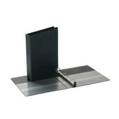 Quill Brand® Heavy Duty 1" 3 Ring View Binder, Easy Open D Rings, Black (74201BK)