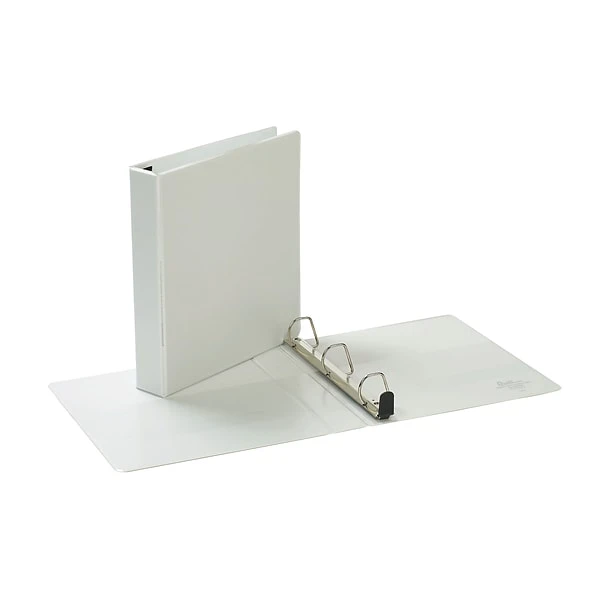 Quill Brand® Heavy Duty 1-1/2" 3 Ring View Binder, Easy Open D Rings, White (74215WE) 3 Quill Brand® Heavy Duty 1-1/2" 3 Ring View Binder, Easy Open D Rings, White (74215WE)