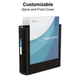 Better 2" 3 Ring View Binder With D-Rings, Black (24067)