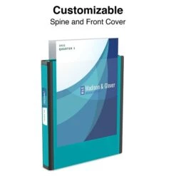 Better 1" 3 Ring View Binder With D-Rings, Teal (13466-CC)