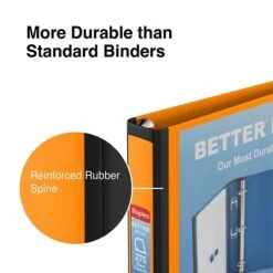 Better 1" 3 Ring View Binder With D-Rings, Orange (13465-CC) -Scott Stationery Shop s1213838 s7