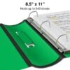 Better 2" 3 Ring View Binder With D-Rings, Green (19937) -Scott Stationery Shop s1213892 s7