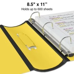 Better 3" 3 Ring View Binder With D-Rings, Yellow (20245) -Scott Stationery Shop s1213899 s7