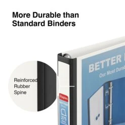 Better 1" 3 Ring View Binder With D-Rings, White (24050) -Scott Stationery Shop s1213900 s7