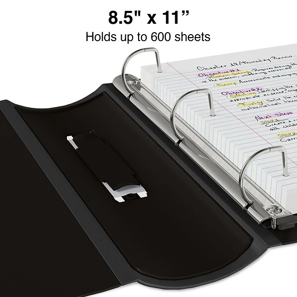 Better 3" 3 Ring View Binder With D-Rings, Black (15126-CC) 4 Better 3" 3 Ring View Binder With D-Rings, Black (15126-CC) - Image 2
