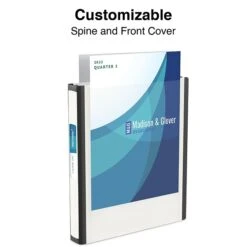 Better 1-1/2" 3 Ring View Binder With D-Rings, White (24061)