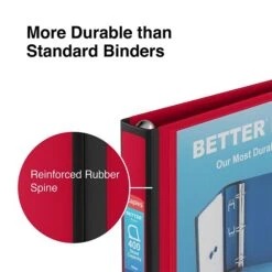 Better 1-1/2" 3 Ring View Binder With D-Rings, Red (18369) 10 Better 1-1/2" 3 Ring View Binder With D-Rings, Red (18369) -Scott Stationery Shop s1214090 s7
