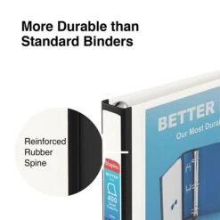 Better 1-1/2" 3 Ring View Binder With D-Rings, White (24061) -Scott Stationery Shop s1214191 s7