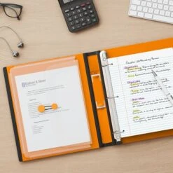 Better 1" 3 Ring View Binder With D-Rings, Orange (13465-CC) -Scott Stationery Shop s1214199 s7