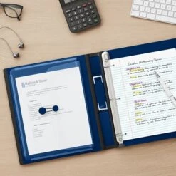 Better 1-1/2" 3 Ring View Binder With D-Rings, Navy Blue (24060) -Scott Stationery Shop s1214201 s7