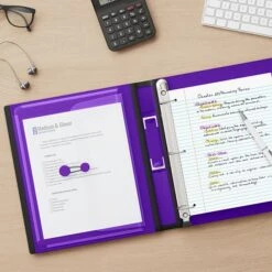 Better 1" 3 Ring View Binder With D-Rings, Purple (19065) -Scott Stationery Shop s1214253 s7