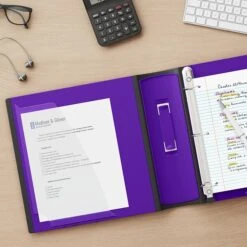 Better 3" 3 Ring View Binder With D-Rings, Purple (20246) -Scott Stationery Shop s1214273 s7