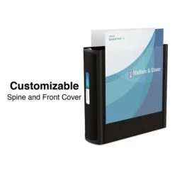 Better 4" 3 Ring View Binder With D-Rings, Black (44103)