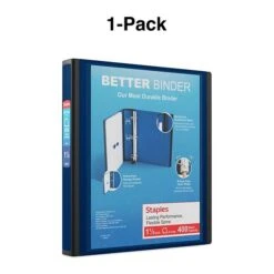 Better 1-1/2" 3 Ring View Binder With D-Rings, Navy Blue (24060) -Scott Stationery Shop s1214506 s7