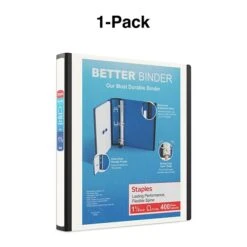 Better 1-1/2" 3 Ring View Binder With D-Rings, White (24061) -Scott Stationery Shop s1214570 s7