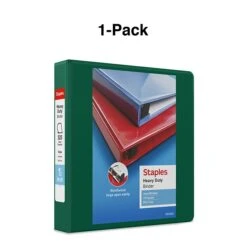 Heavy Duty 1-1/2" 3 Ring View Binder With D-Rings, Dark Green (56310-CC/24682) 12 Heavy Duty 1-1/2" 3 Ring View Binder With D-Rings, Dark Green (56310-CC/24682) -Scott Stationery Shop s1215633 s7