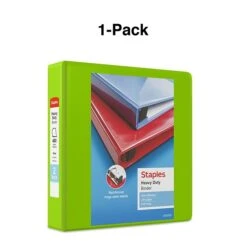 Heavy Duty 2" 3 Ring View Binder With D-Rings, Chartreuse (56321-CC/24687) 12 Heavy Duty 2" 3 Ring View Binder With D-Rings, Chartreuse (56321-CC/24687) -Scott Stationery Shop s1215678 s7