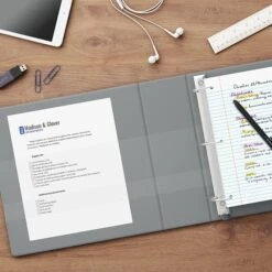 Heavy Duty 1" 3 Ring View Binder With D-Rings, Gray (ST56329-CC) 11 Heavy Duty 1" 3 Ring View Binder With D-Rings, Gray (ST56329-CC) -Scott Stationery Shop s1215771 s7