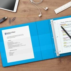 1/2" Heavy-Duty View Binder With D-Rings, Light Blue -Scott Stationery Shop s1215789 s7