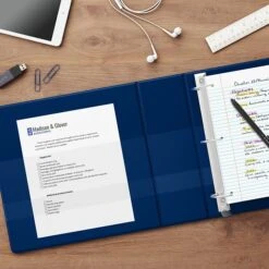 Heavy Duty 1" 3 Ring View Binder With D-Rings, Navy Blue (ST56268-CC) 11 Heavy Duty 1" 3 Ring View Binder With D-Rings, Navy Blue (ST56268-CC) -Scott Stationery Shop s1216138 s7
