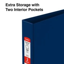 Standard 2" 3 Ring Non View Binder With D-Rings, Blue (26418-CC) -Scott Stationery Shop s1216366 s7