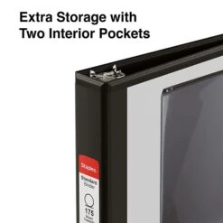 Standard 1" 3 Ring View Binder With D-Rings, Black (26431-CC) -Scott Stationery Shop s1216383 s7