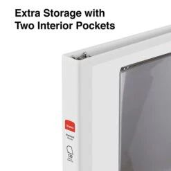 Standard 1/2" 3 Ring View Binder With D-Rings, White (26426-CC) -Scott Stationery Shop s1216393 s7