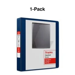 Standard 1-1/2" 3 Ring View Binder With D-Rings, Blue (26439-CC) -Scott Stationery Shop s1216407 s7