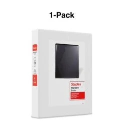 Standard 1" 3 Ring Mini View Binder, White (26457) -Scott Stationery Shop s1216530 s7