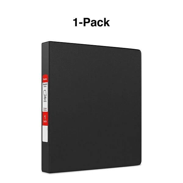 Standard 1" 3 Ring Non View Binder With D-Rings, Black (26407-CC) 7 Standard 1" 3 Ring Non View Binder With D-Rings, Black (26407-CC) - Image 5