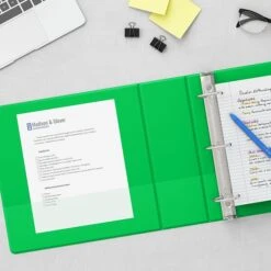 Standard 3" 3 Ring View Binder With D-Rings, Green (26354-CC) 11 Standard 3" 3 Ring View Binder With D-Rings, Green (26354-CC) -Scott Stationery Shop s1216593 s7