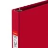 Standard 1" 3 Ring Non View Binder With D-Rings, Red (26290-CC) -Scott Stationery Shop s1217006 s7