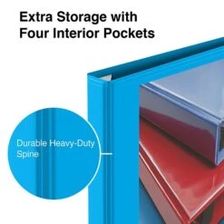 1/2" Heavy-Duty View Binder With D-Rings, Light Blue -Scott Stationery Shop s1221820 s7